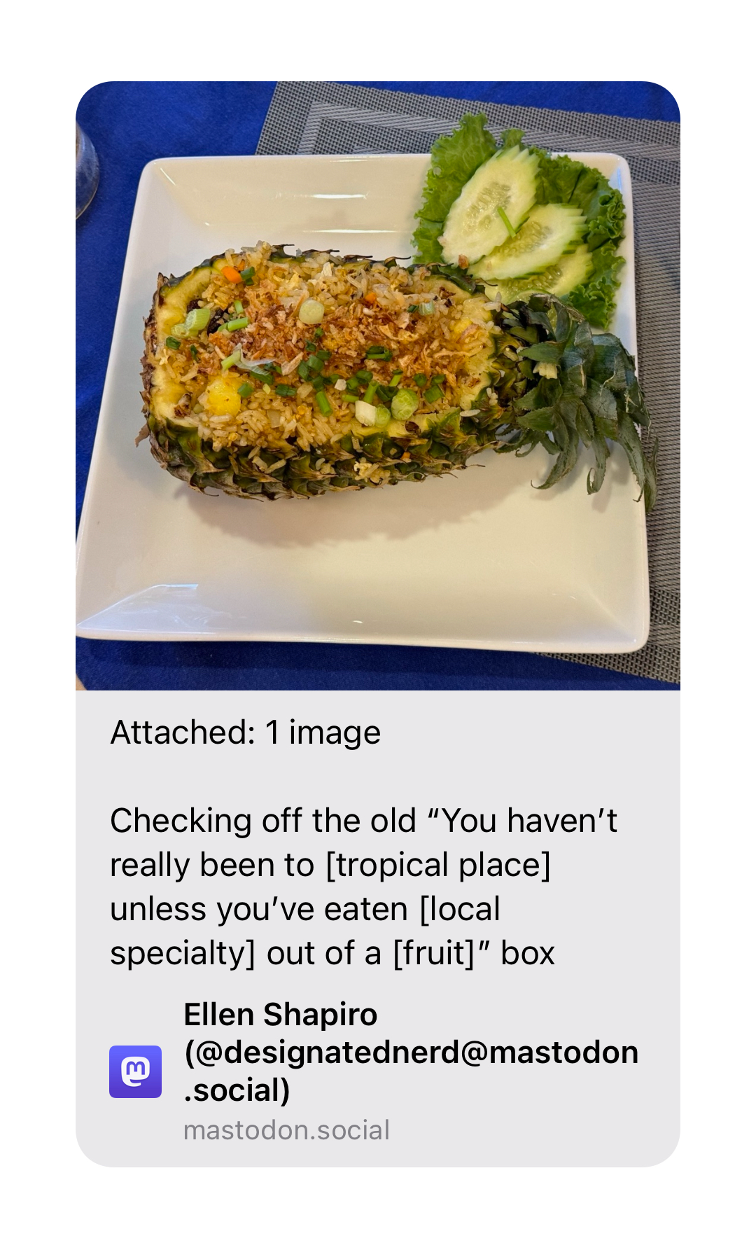 A mastodon link preview in iMessage